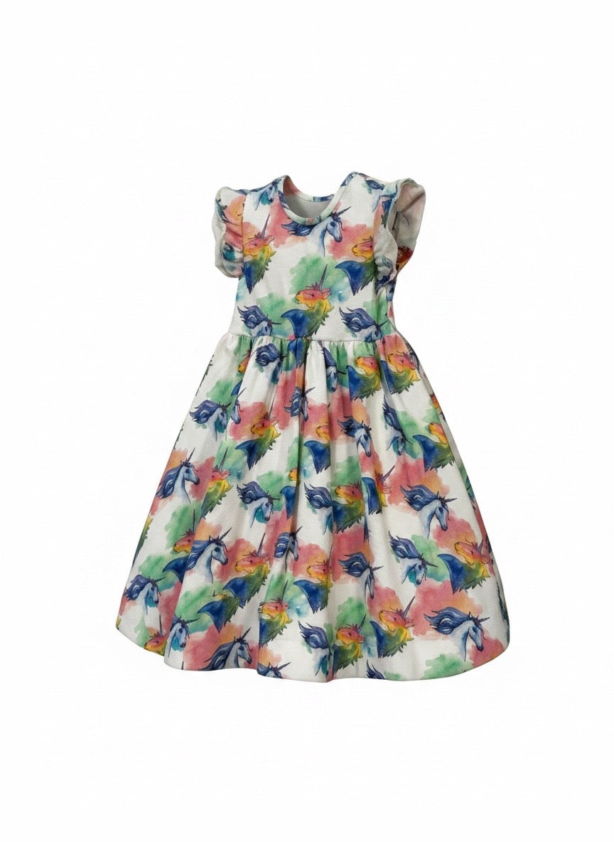 Rainbow Unicorn Summer Dress