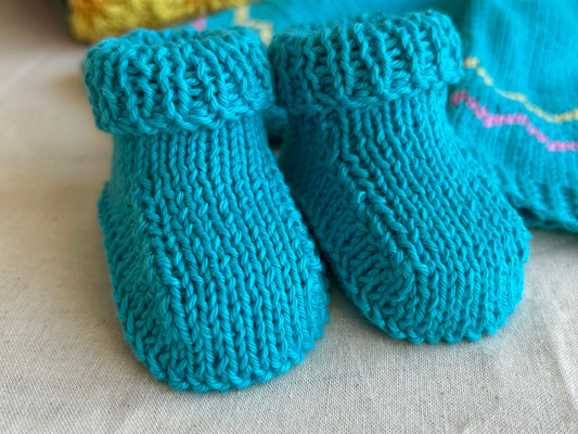 Handcrafted Organic Cotton Baby Booties