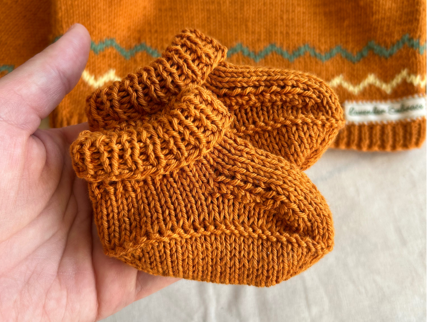Handcrafted Organic Cotton Baby Booties