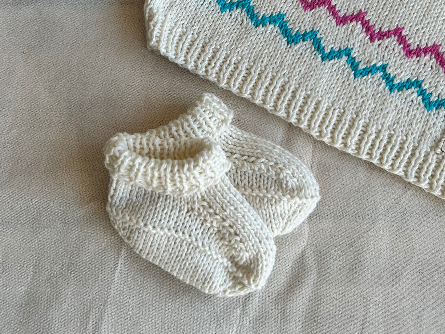 Handcrafted Organic Cotton Baby Booties