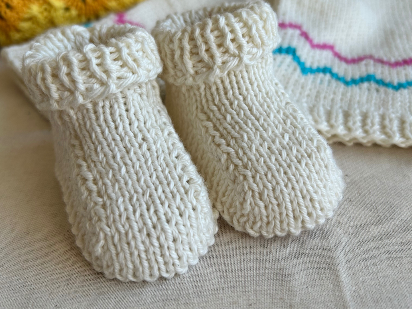 Handcrafted Organic Cotton Baby Booties