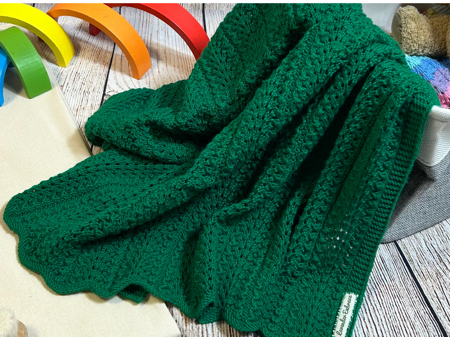 Luxury Baby Blanket handmade from Extra Fine Baby Merino Wool