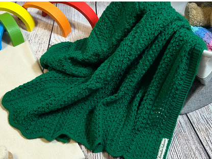 Luxury Baby Blanket handmade from Extra Fine Baby Merino Wool