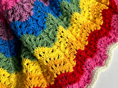 Rainbow Cotton Receiving Blanket (Bright)