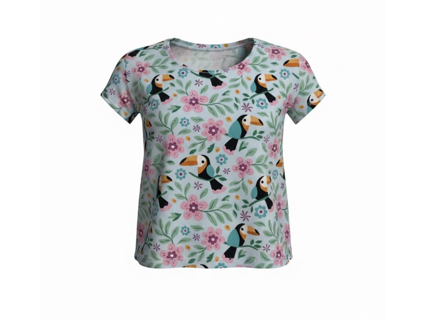 Toucan With Tropical Flowers Toddler Top