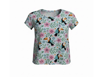 Toucan With Tropical Flowers Toddler Top