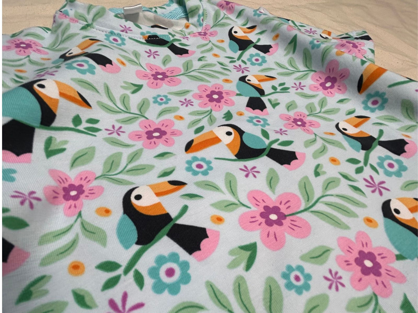Toucan With Tropical Flowers Toddler Top