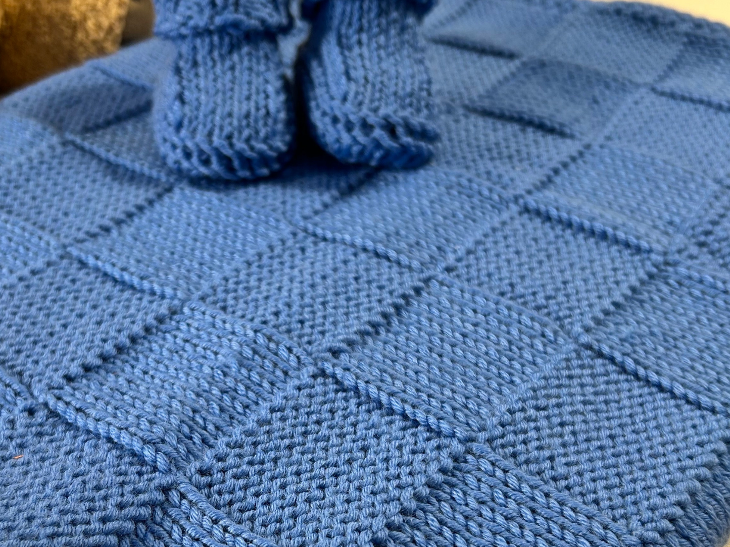 Luxury Chunky Merino Wool Baby Blanket | Handmade in the UK | Soft & Breathable | Newborn Gift | Pink or Blue