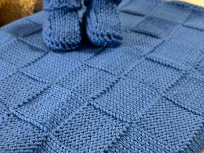 Luxury Chunky Merino Wool Baby Blanket | Handmade in the UK | Soft & Breathable | Newborn Gift | Pink or Blue