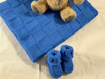 Luxury Chunky Merino Wool Baby Blanket | Handmade in the UK | Soft & Breathable | Newborn Gift | Pink or Blue