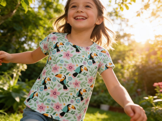 Toucan With Tropical Flowers Toddler Top
